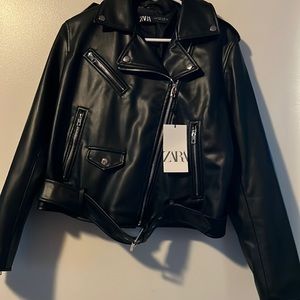 Zara FAUX LEATHER JACKET